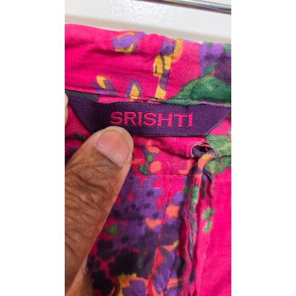 Srishti Bohemian Floral Print Harem Pants Vibrant Colors Drawstring Fit Lightwei - Picture 7 of 10